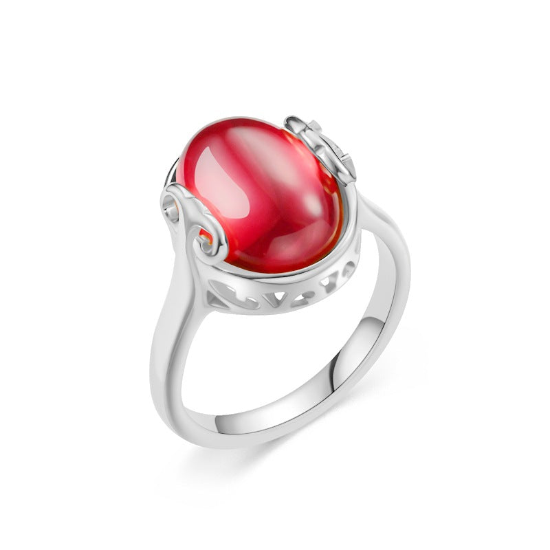 Wholesale Titanium Steel Ruby Ring